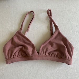 SKIMS cotton jersey triangle bralette in rose clay size small
